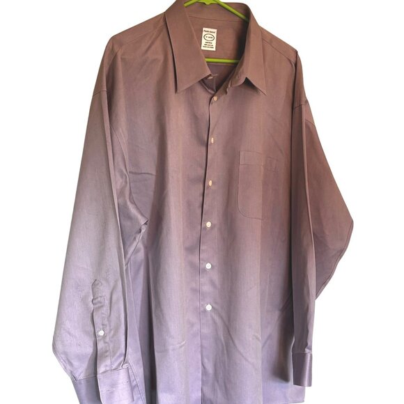 Pronto Uomo Mens Non-Iron Lavender Dress Shirt 19 34/35 100% Cotton Button-Up - Picture 1 of 11